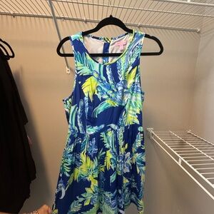 Lilly Pulitzer Blue and Green Tropical Dress